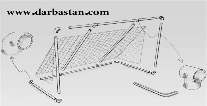 ساخت دروازه فوتبال با لوله های داربست !